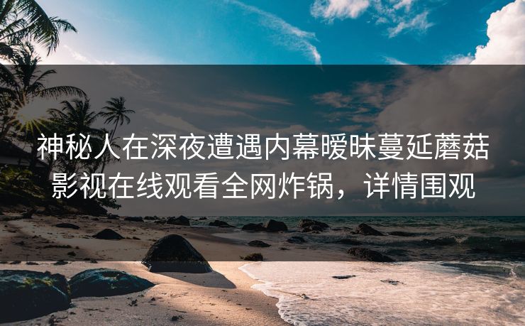 神秘人在深夜遭遇内幕暧昧蔓延蘑菇影视在线观看全网炸锅，详情围观